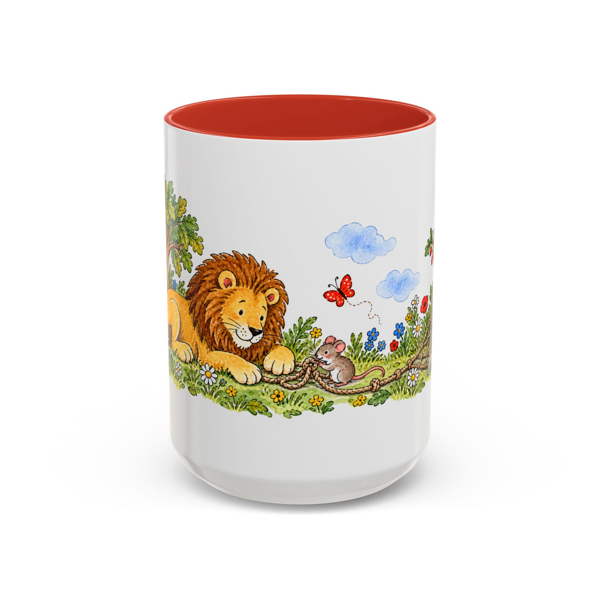 The Lion and the Mouse Mug | Storybook Fairy Tale Accent Coffee Mug | EveryLegend