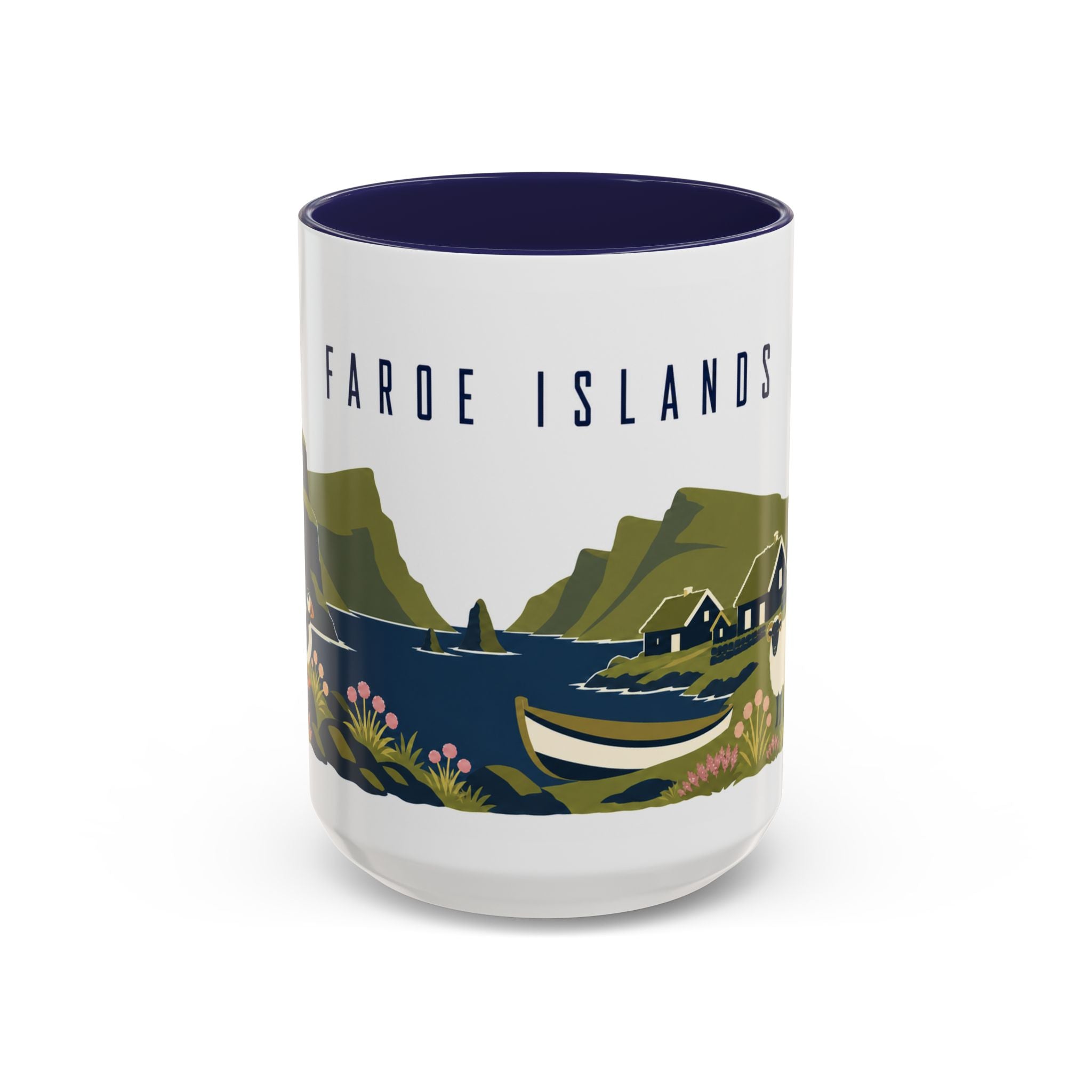 Faroe Islands Coffee Mug | Travel Souvenir Accent Mug | Country Gift Ceramic Cup 11oz 15oz