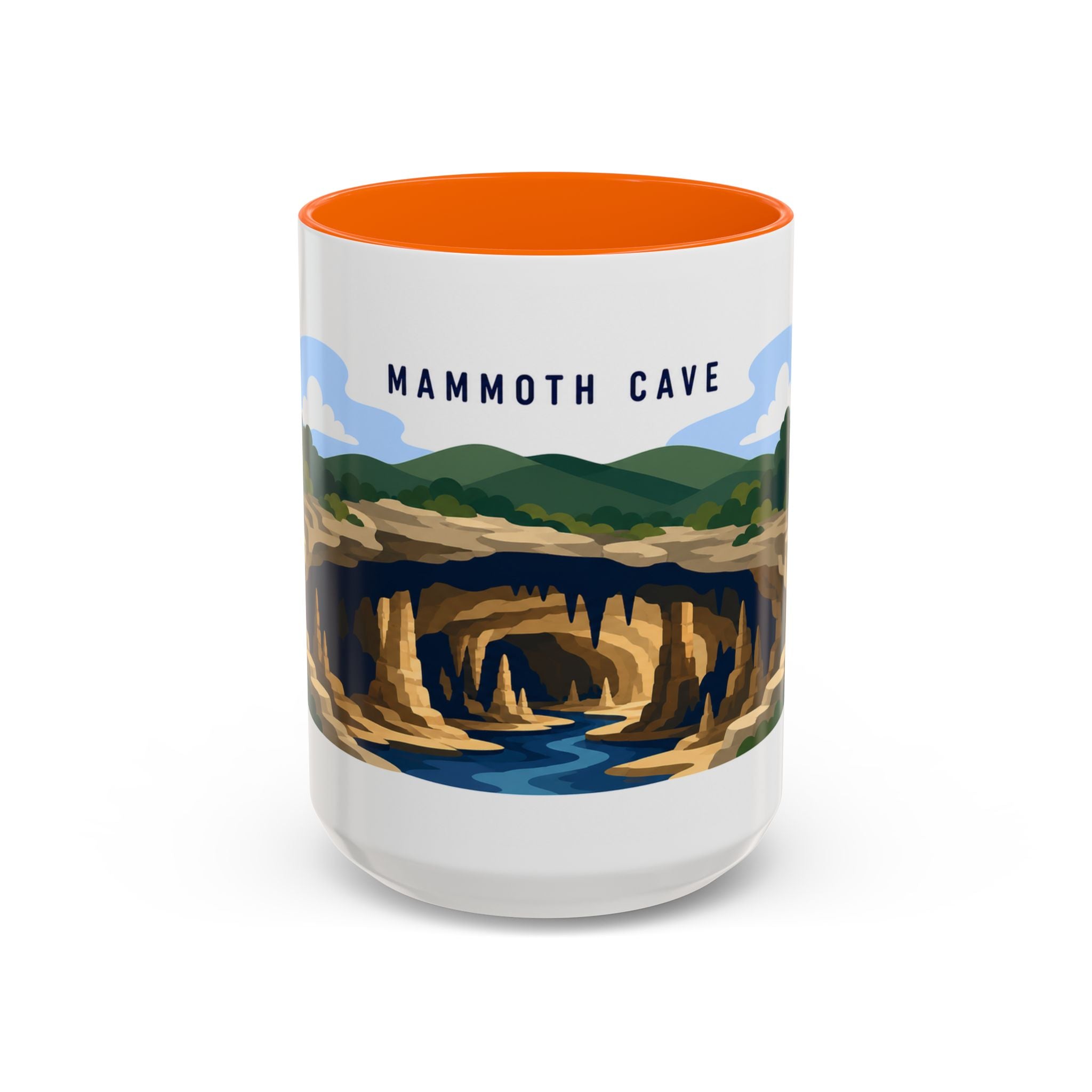 Mammoth Cave National Park Coffee Mug | Solid Color Block Park Souvenir | 11oz 15oz Accent Mug