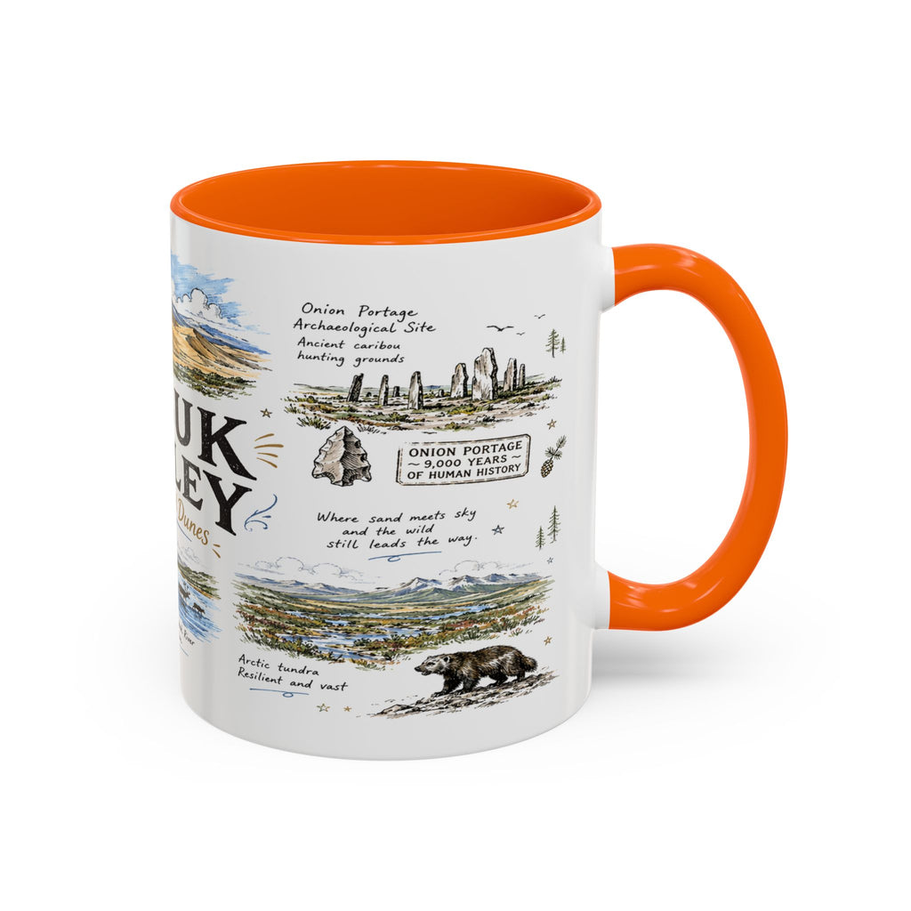 Kobuk Valley National Park Coffee Mug | Alaska Arctic Sand Dunes Gift | Accent Color Ceramic 11oz 15oz