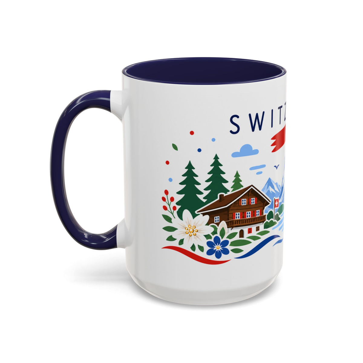 Switzerland Coffee Mug | Travel Souvenir Accent Mug | Country Gift Ceramic Cup 11oz 15oz