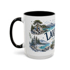 Lake Tahoe Mug, California Nevada Travel Souvenir, Bucket List Gift, Accent Ceramic Coffee Mug 11oz 15oz