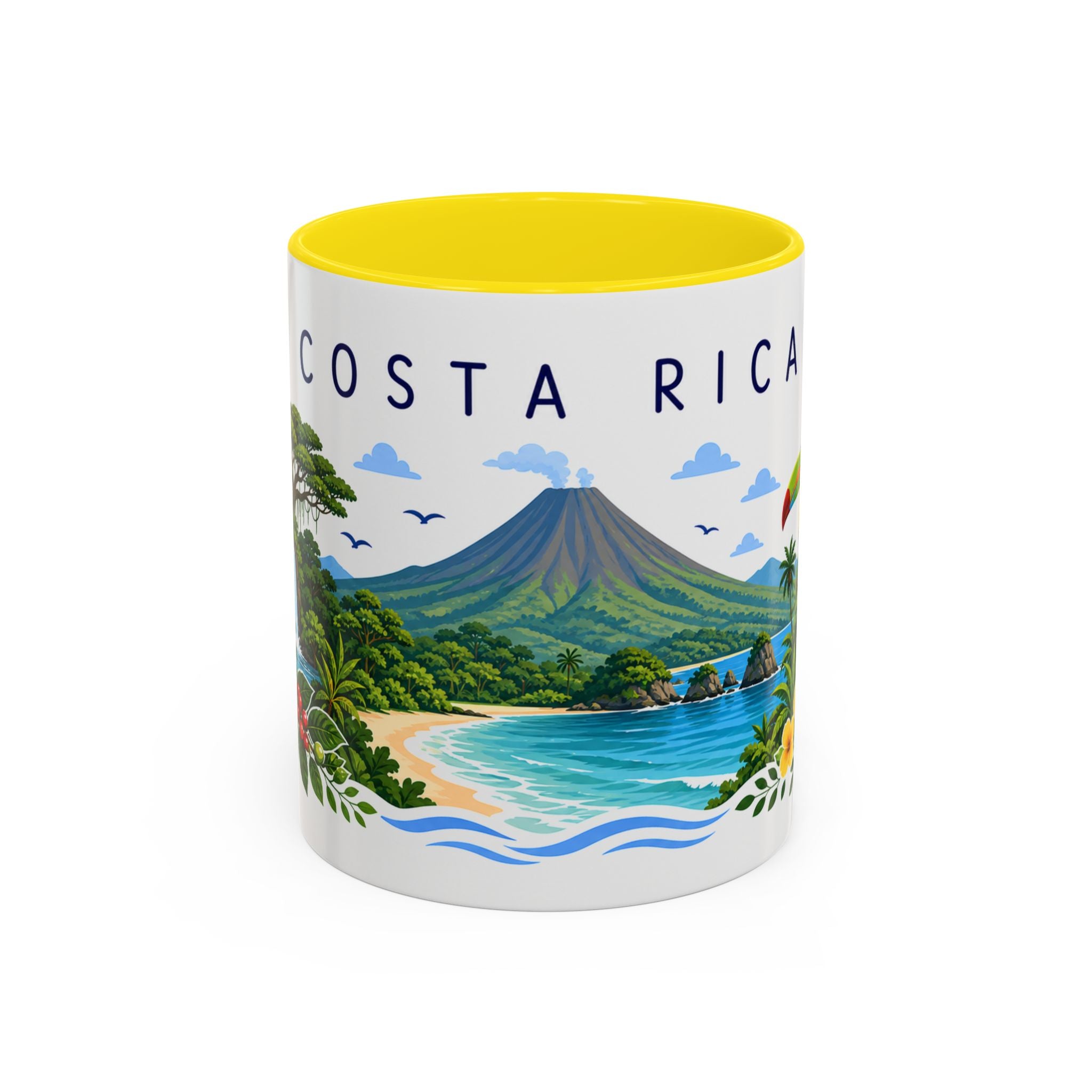 Costa Rica Coffee Mug | Travel Souvenir Accent Mug | Place Gift Ceramic Cup 11oz 15oz
