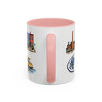 Baltimore Illustrated Travel Mug | City Souvenir Accent Coffee Mug | 11oz 15oz Ceramic Cup