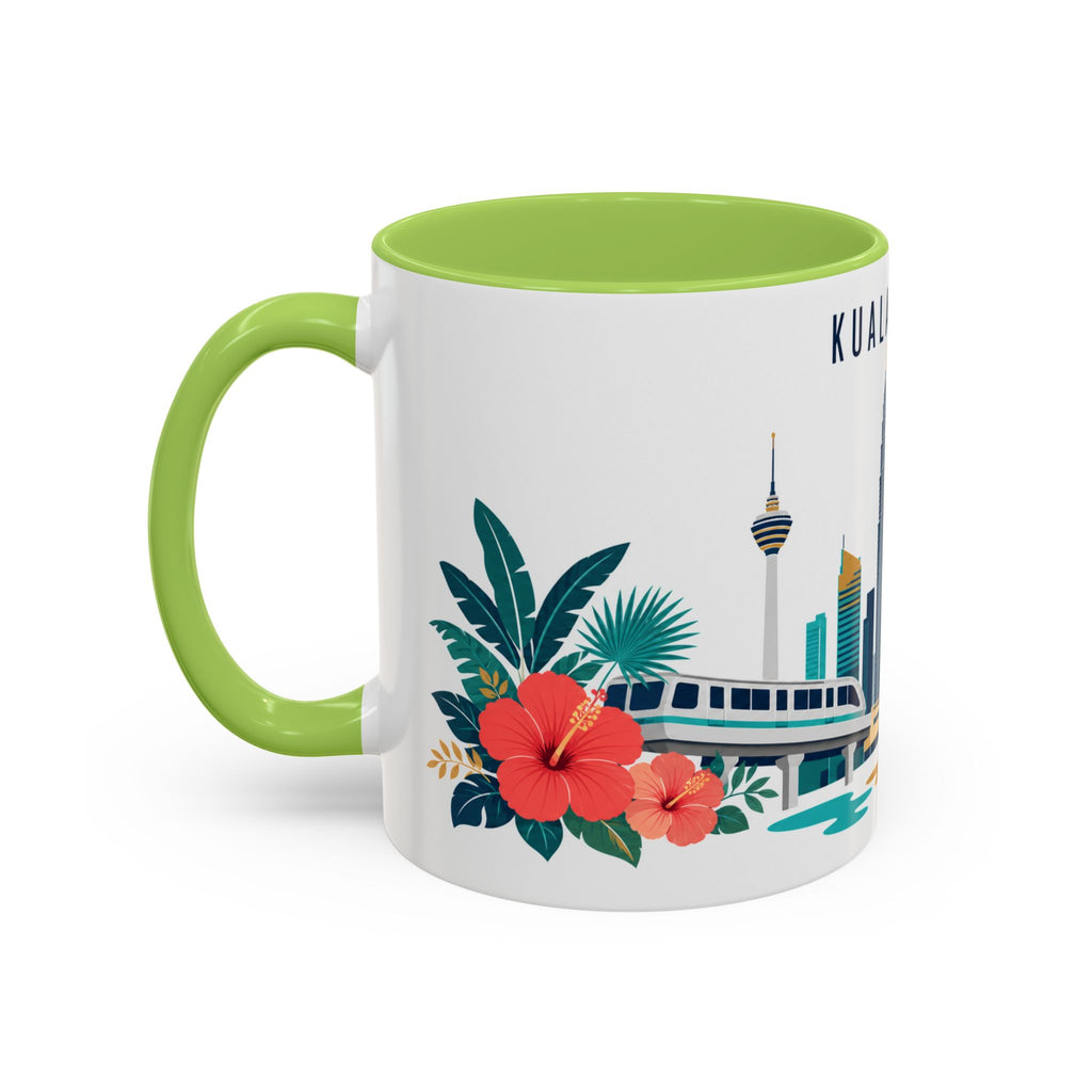 Kuala Lumpur Coffee Mug | Malaysia Travel Souvenir | Porcelain Decal City Gift | 11oz 15oz Accent Mug