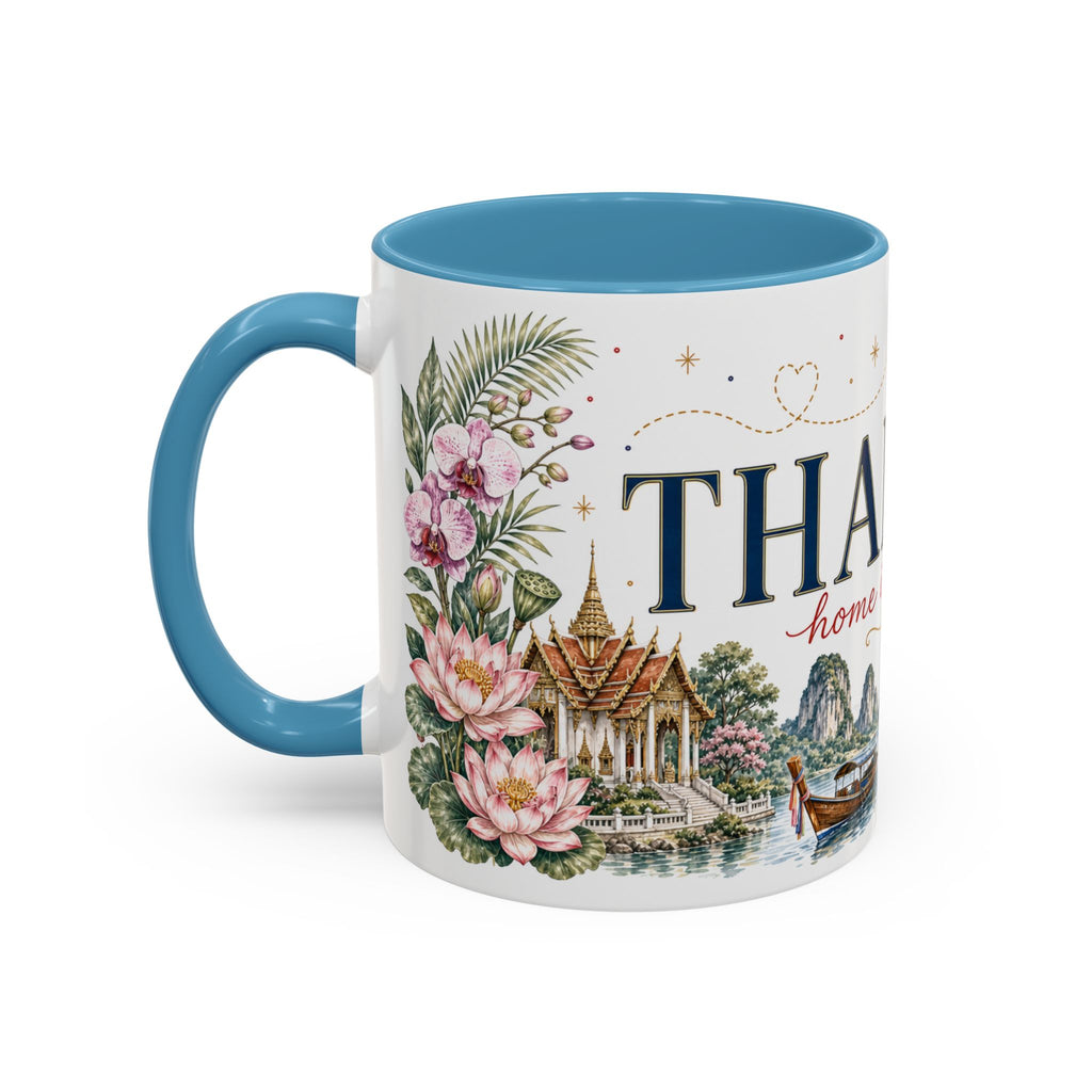 Thailand Home Country Mug | Moving Away Gift | Long Distance Friendship | 11 oz 15 oz Accent Mug