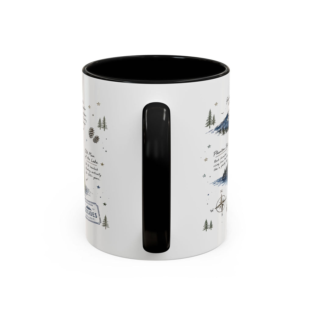 Crater Lake National Park Coffee Mug | Oregon Volcano Blue Lake Hiking Gift | Accent Color Ceramic 11oz 15oz