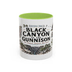 Black Canyon of the Gunnison National Park Coffee Mug | Colorado Deep Canyon Hiking Gift | Accent Color Ceramic 11oz 15oz