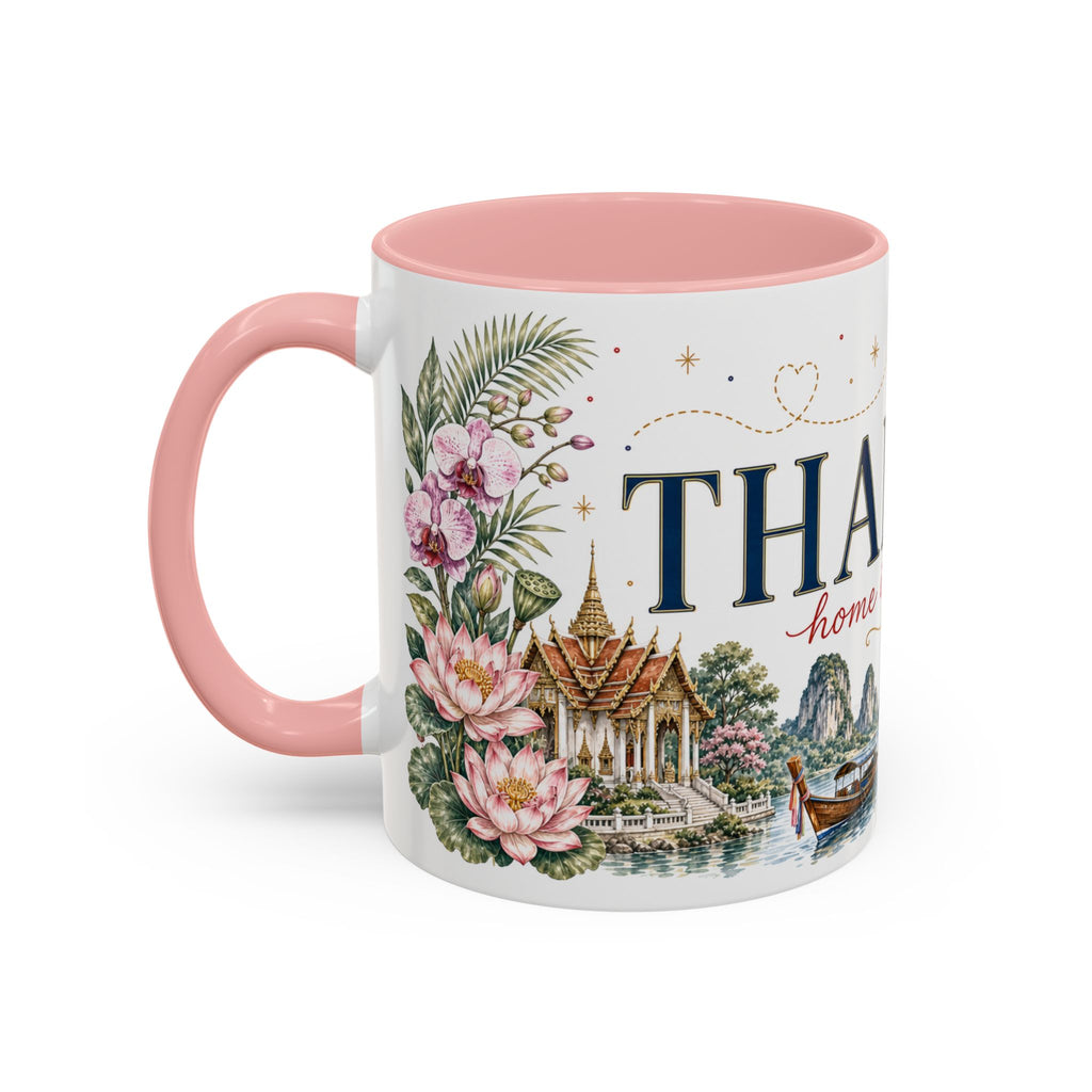 Thailand Home Country Mug | Moving Away Gift | Long Distance Friendship | 11 oz 15 oz Accent Mug