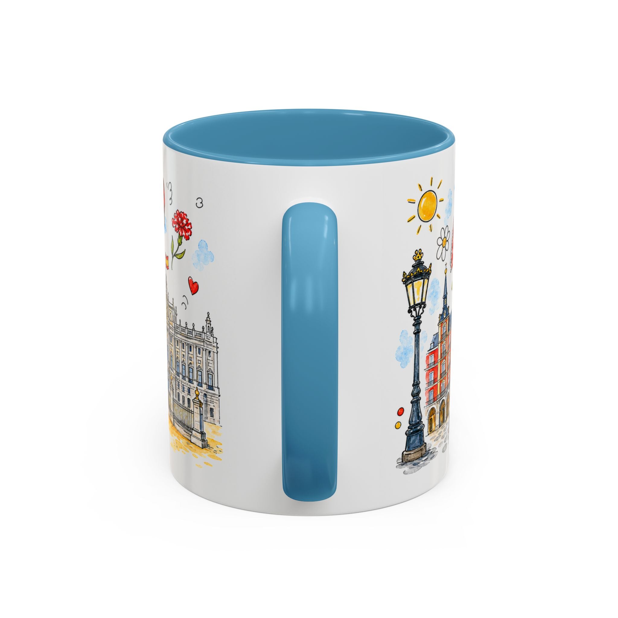 Madrid Travel Mug | European City Souvenir Accent Coffee Mug | 11oz 15oz Ceramic Cup