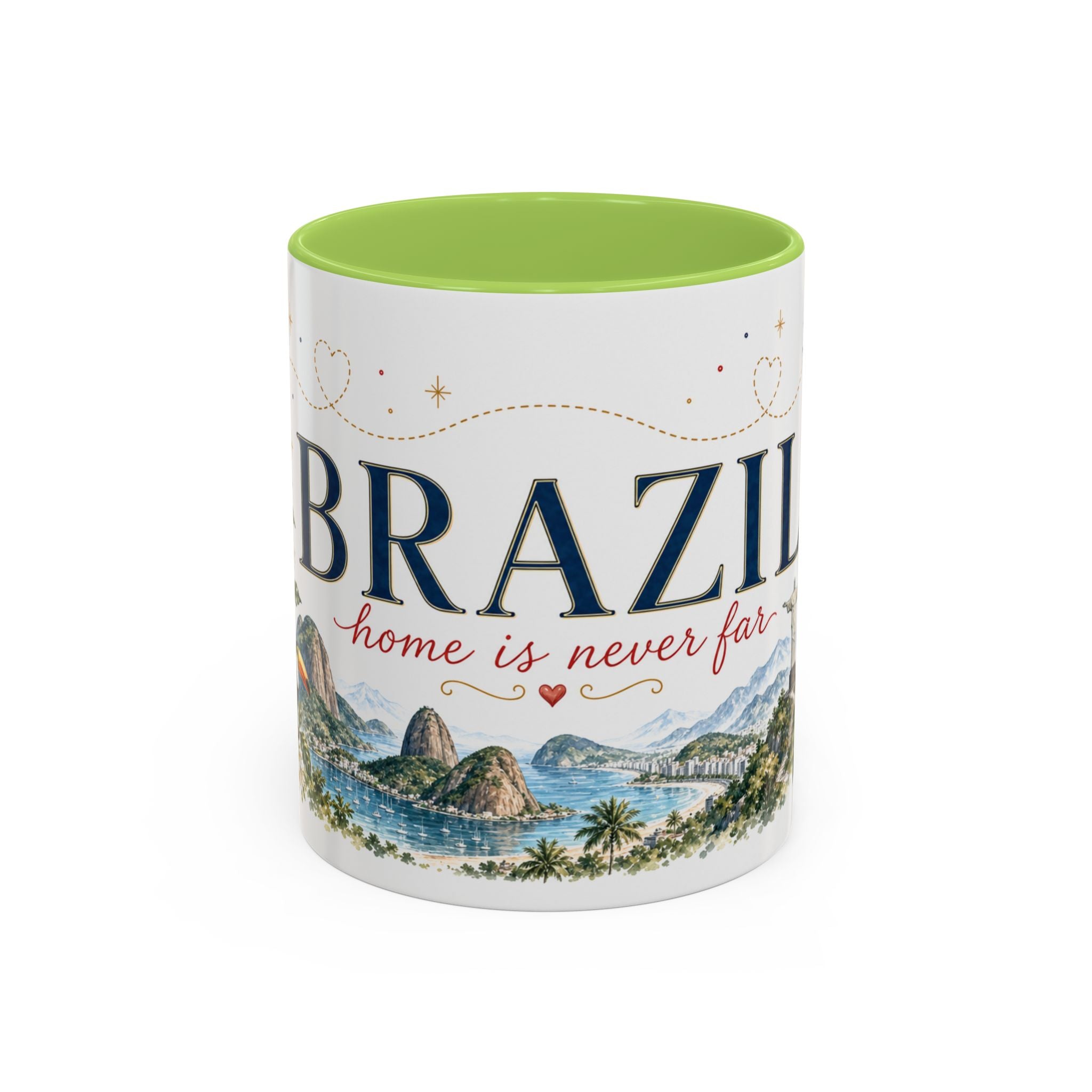 Brazil Home Country Mug | Moving Away Gift | Long Distance Friendship | 11 oz 15 oz Accent Mug