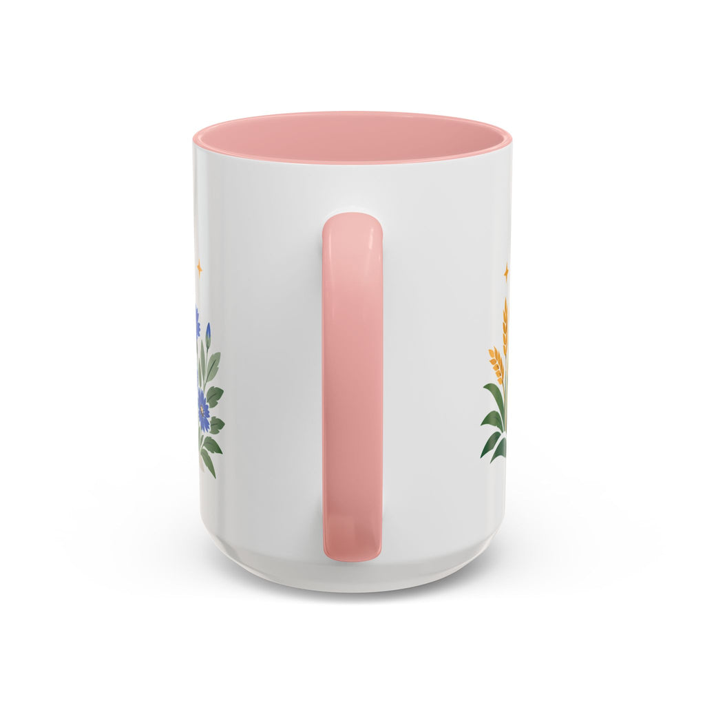 Virgo Zodiac Coffee Mug | Maiden and Wheat Design | Astrology Birthday Gift | 11 oz 15 oz Ceramic Accent Mug