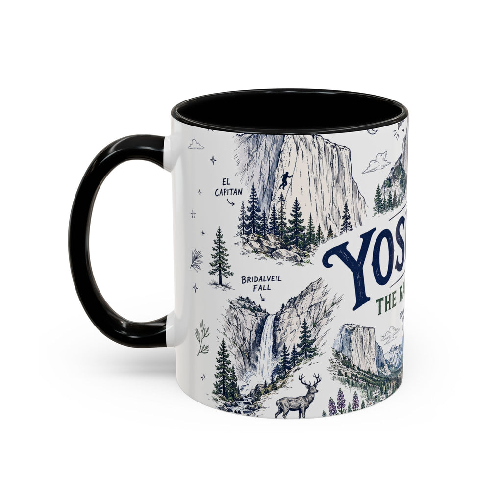 Yosemite National Park Coffee Mug | Hiking Camping Nature Gift | Accent Color Ceramic 11oz 15oz