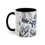Yosemite National Park Coffee Mug | Hiking Camping Nature Gift | Accent Color Ceramic 11oz 15oz