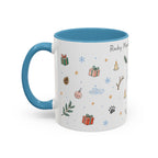 Rocky Mountain National Park Christmas Mug | Watercolor Travel Souvenir | Holiday Gift | Accent Ceramic Coffee Cup 11oz 15oz