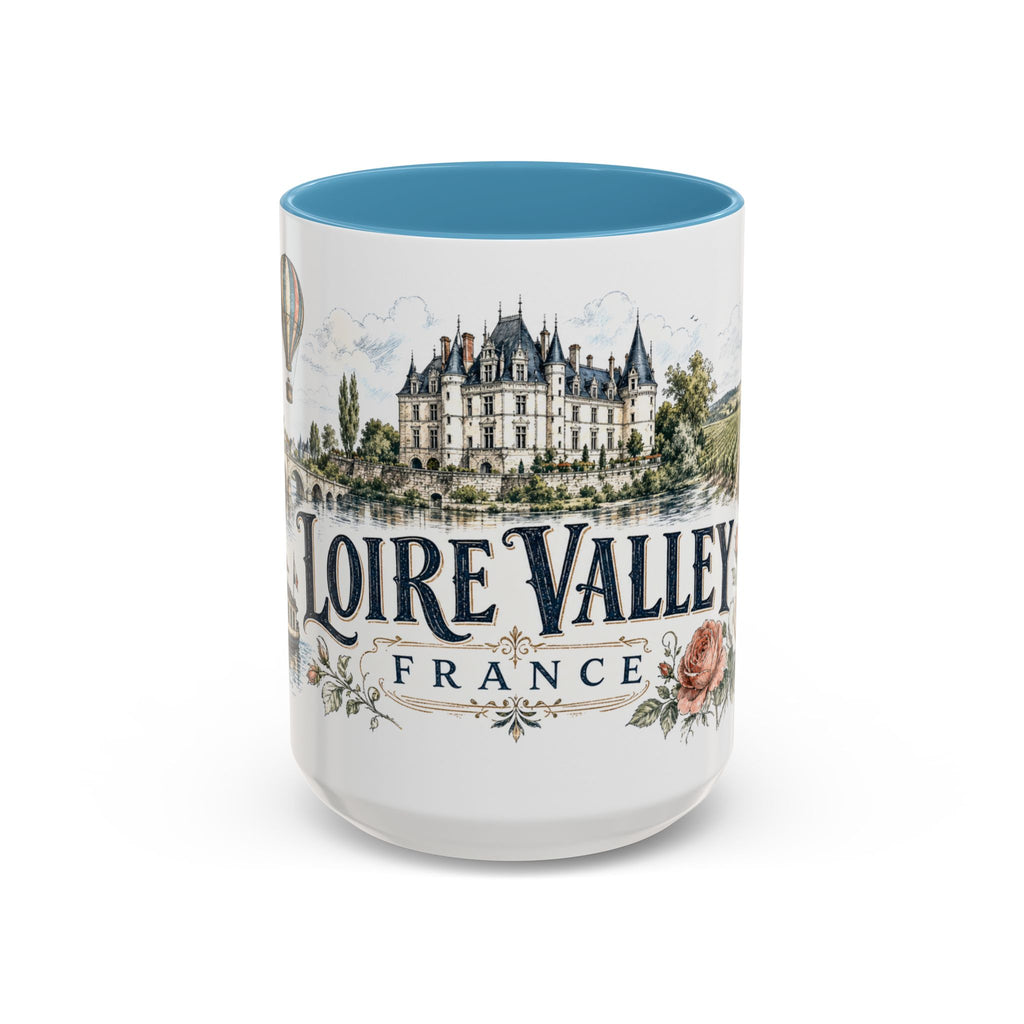Loire Valley Mug, France Travel Souvenir, Bucket List Gift, Accent Ceramic Coffee Mug 11oz 15oz