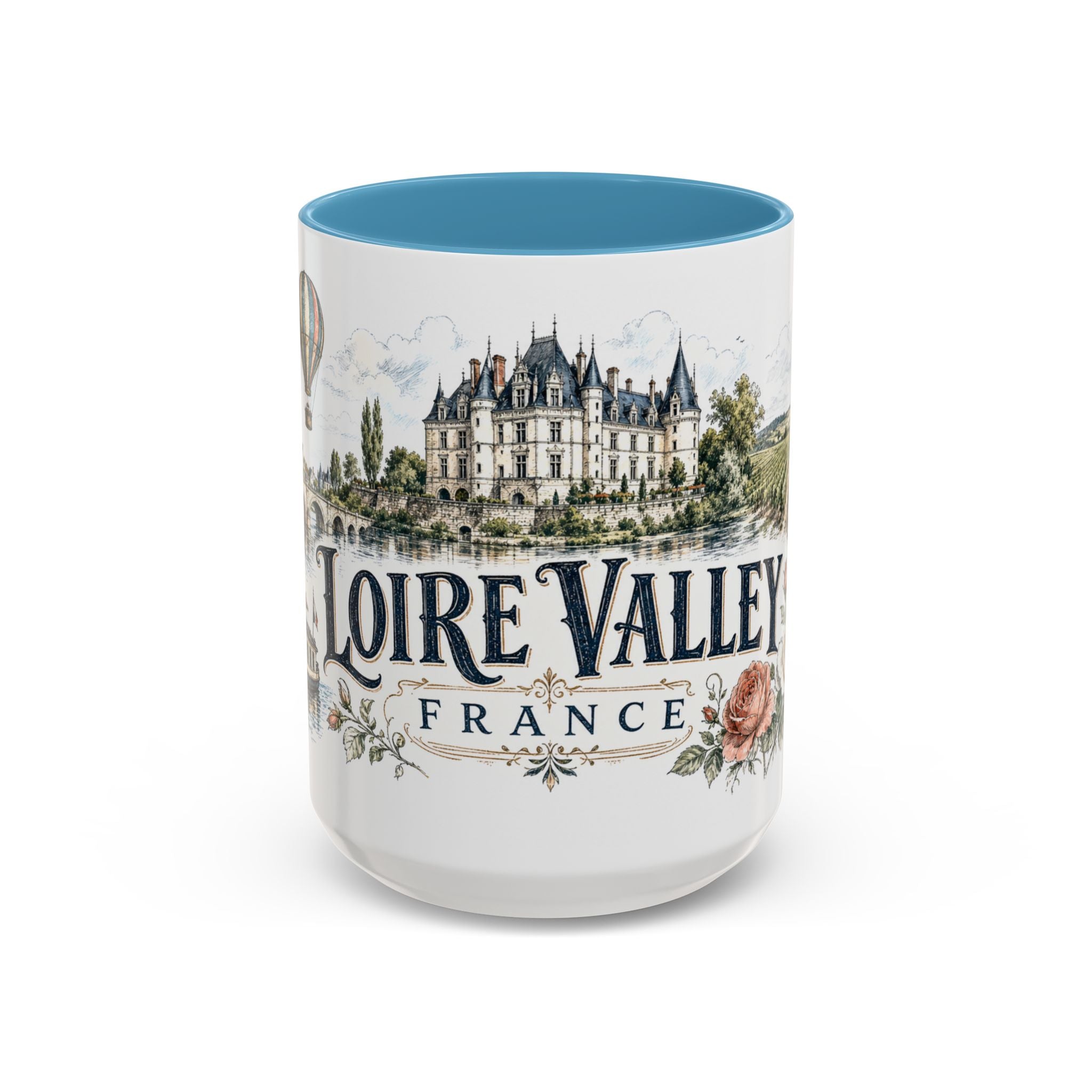 Loire Valley Mug, France Travel Souvenir, Bucket List Gift, Accent Ceramic Coffee Mug 11oz 15oz