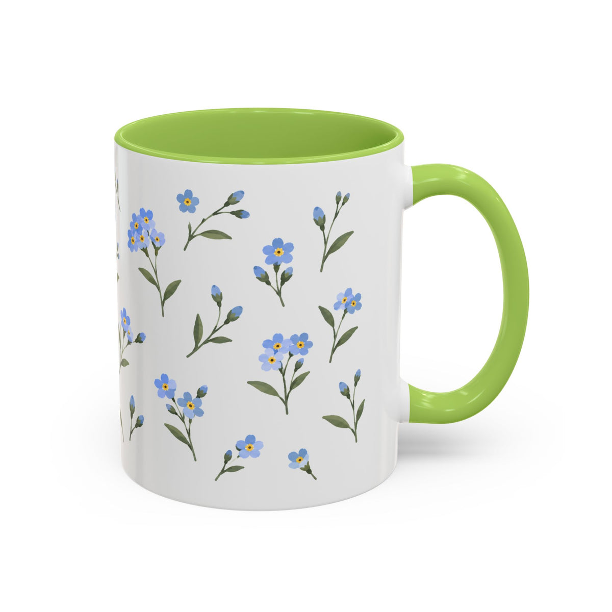 Alaska Forget-me-not Mug, State Flower Floral Coffee Cup, 11oz Botanical Gift