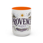Provence Coffee Mug | Travel Destination Souvenir Gift | Accent Color Ceramic 11oz 15oz