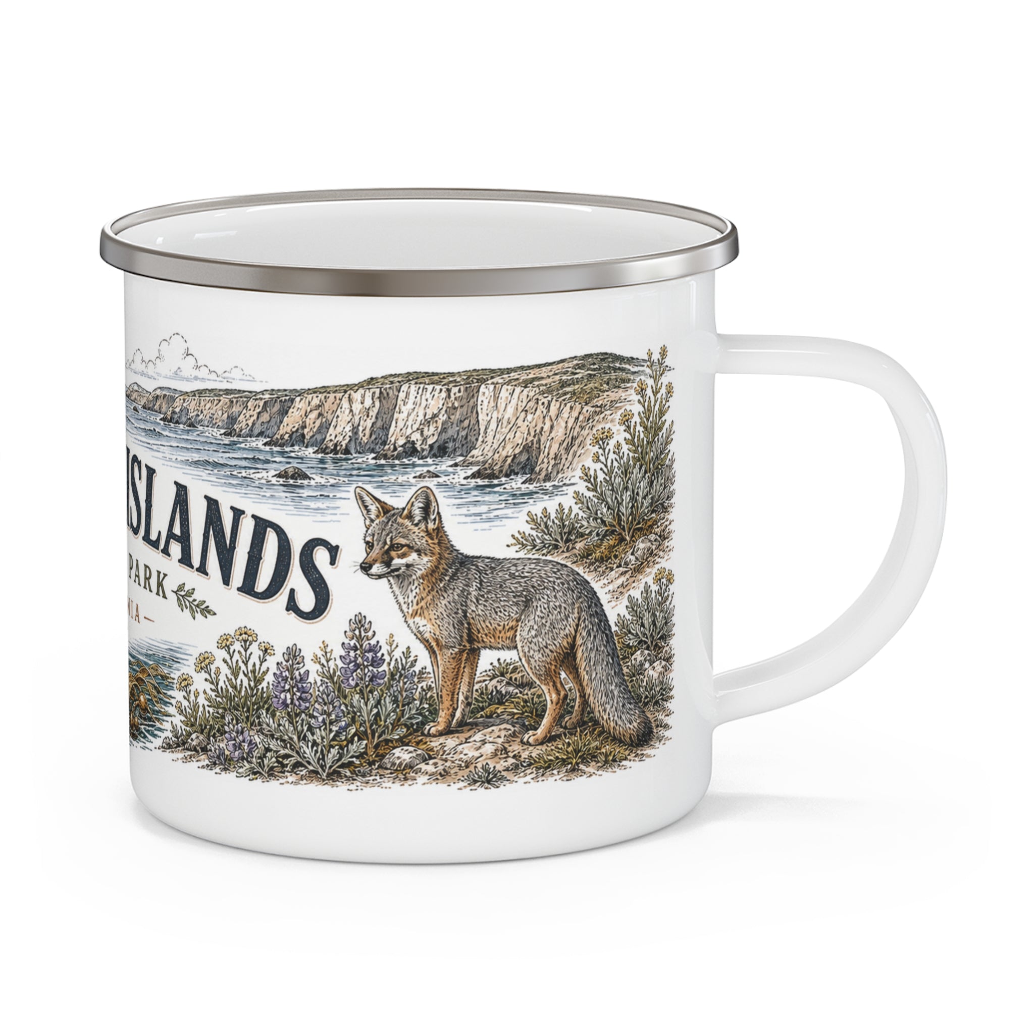 Channel Islands National Park Vintage Enamel Camping Mug | 12oz National Park Hiking Gift