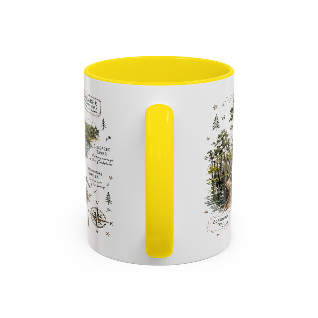 Congaree National Park Coffee Mug | South Carolina Forest Floodplain Gift | Accent Color Ceramic 11oz 15oz