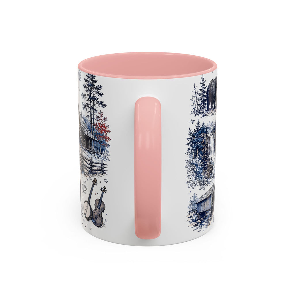 Great Smoky Mountains Coffee Mug | National Park Hiking Gift | Accent Color Ceramic 11oz 15oz