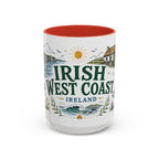 Irish West Coast Coffee Mug | Travel Destination Souvenir Gift | Accent Color Ceramic 11oz 15oz