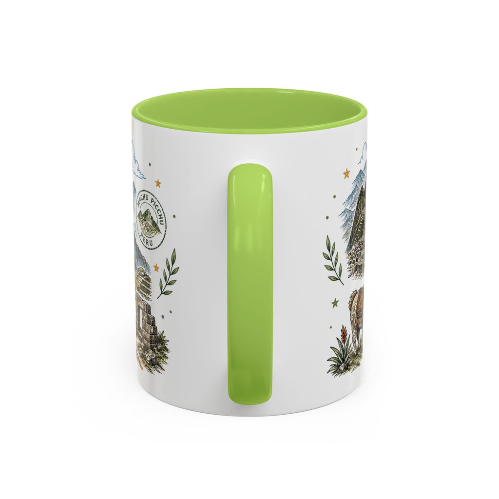 Machu Picchu Coffee Mug | Travel Destination Souvenir Gift | Accent Color Ceramic 11oz 15oz