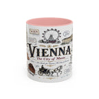 Vienna Coffee Mug | Austria Souvenir Travel Gift | Accent Color Ceramic 11oz 15oz
