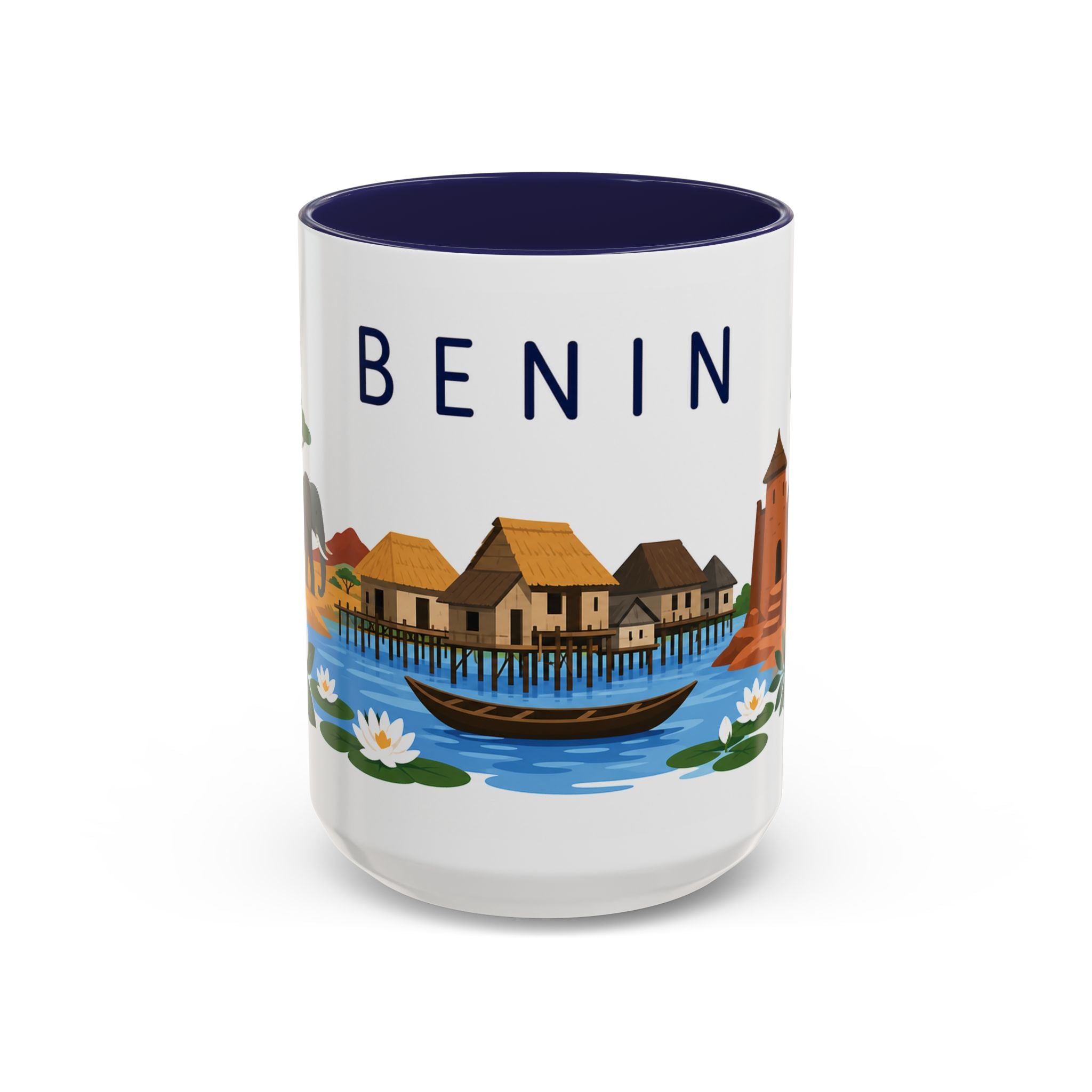 Benin Coffee Mug | Travel Souvenir Accent Mug | Country Gift Ceramic Cup 11oz 15oz