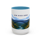 New River Gorge National Park and Preserve Coffee Mug | Solid Color Block Park Souvenir | 11oz 15oz Accent Mug