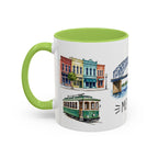 Memphis Illustrated Travel Mug | City Souvenir Accent Coffee Mug | 11oz 15oz Ceramic Cup