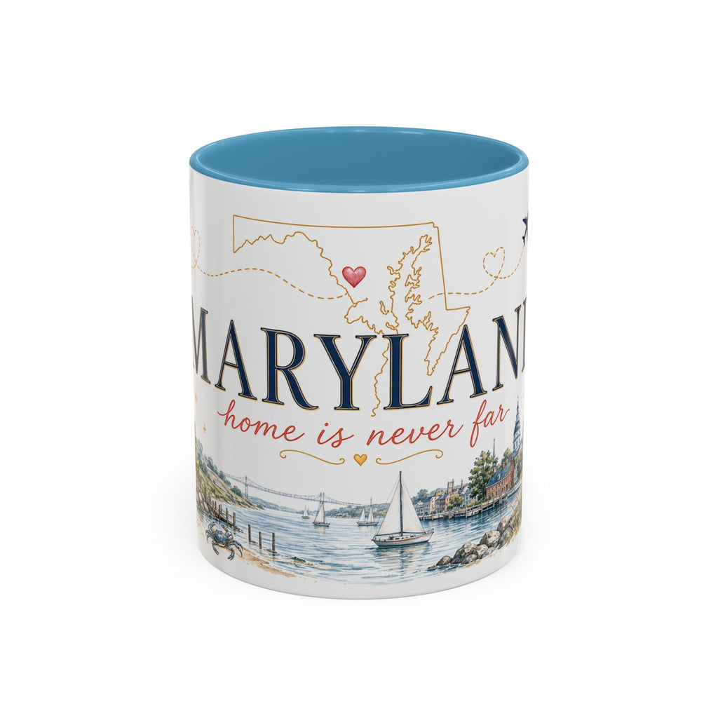 Maryland State Map Mug | Homesick Gift, Long Distance Friendship Coffee Cup (11oz 15oz)