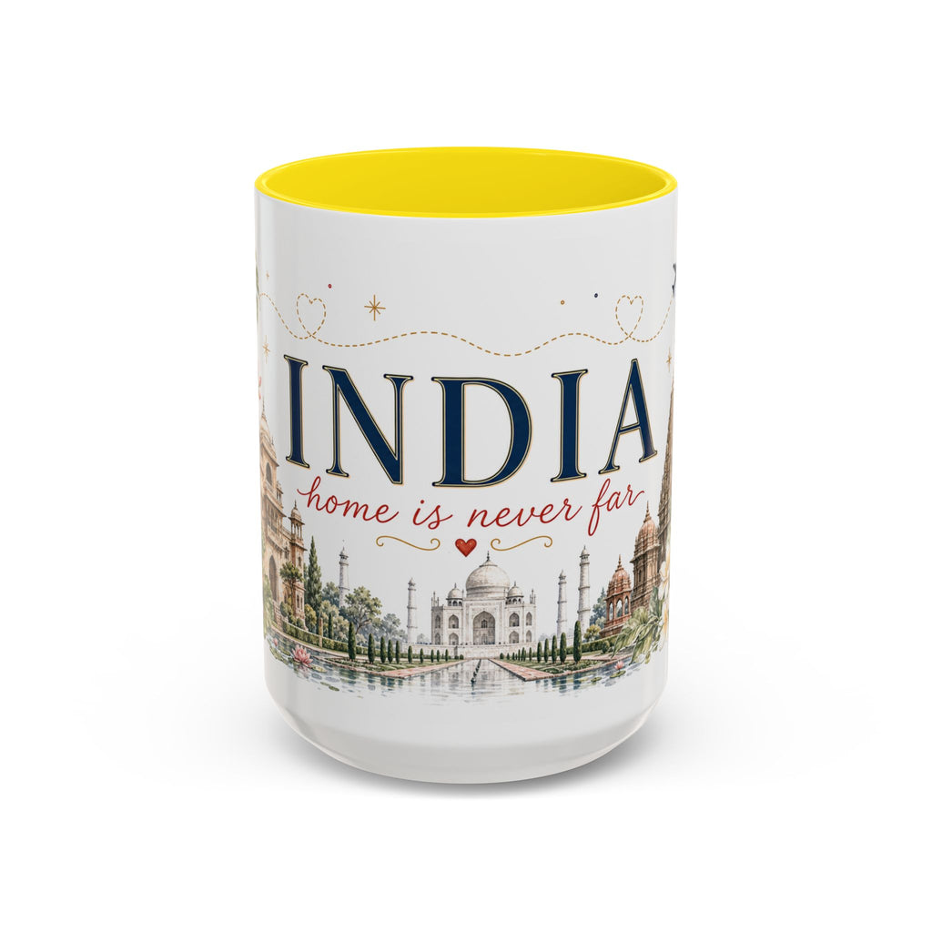 India Home Country Mug | Moving Away Gift | Long Distance Friendship | 11 oz 15 oz Accent Mug