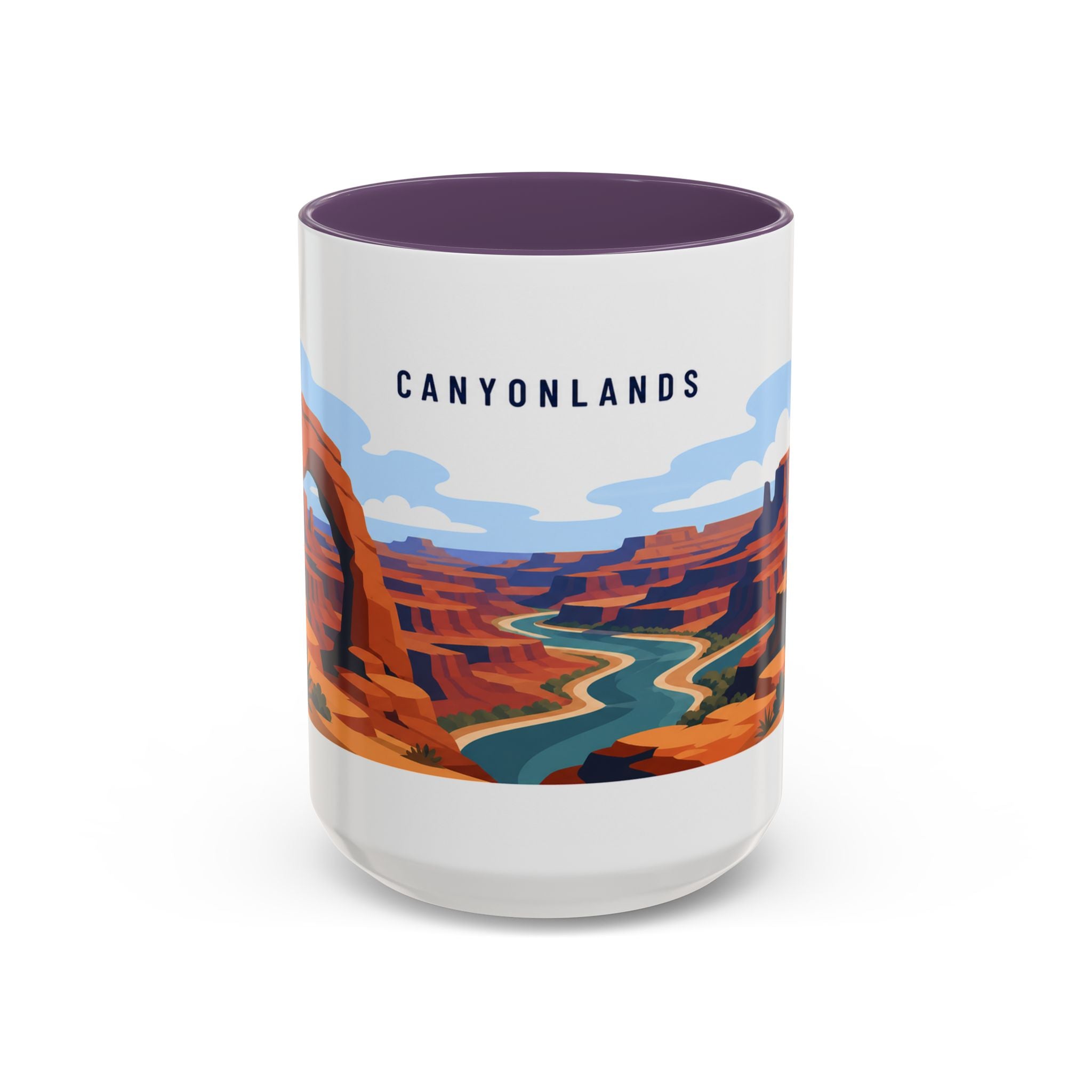 Canyonlands National Park Coffee Mug | Solid Color Block Park Souvenir | 11oz 15oz Accent Mug