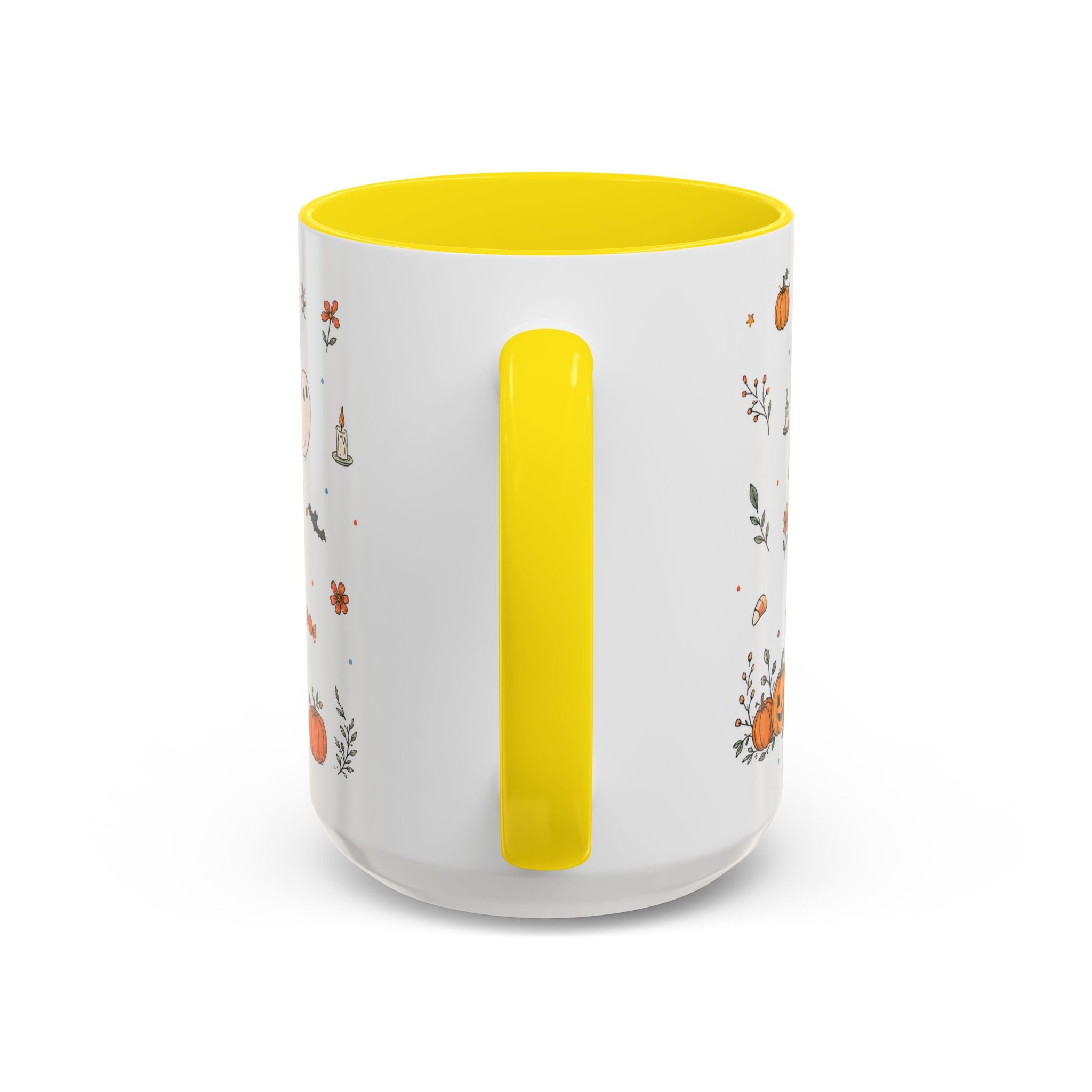 Halloween Party Mug | Ghost Black Cat Candy Watercolor Gift | Accent Cup 11oz 15oz