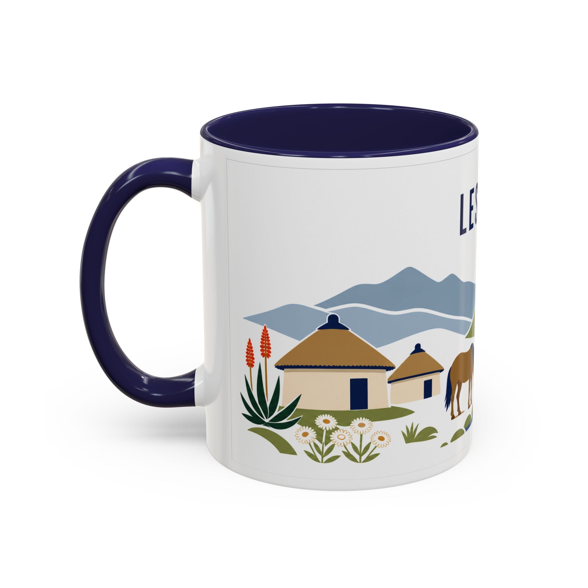 Lesotho Coffee Mug | Travel Souvenir Accent Mug | Country Gift Ceramic Cup 11oz 15oz