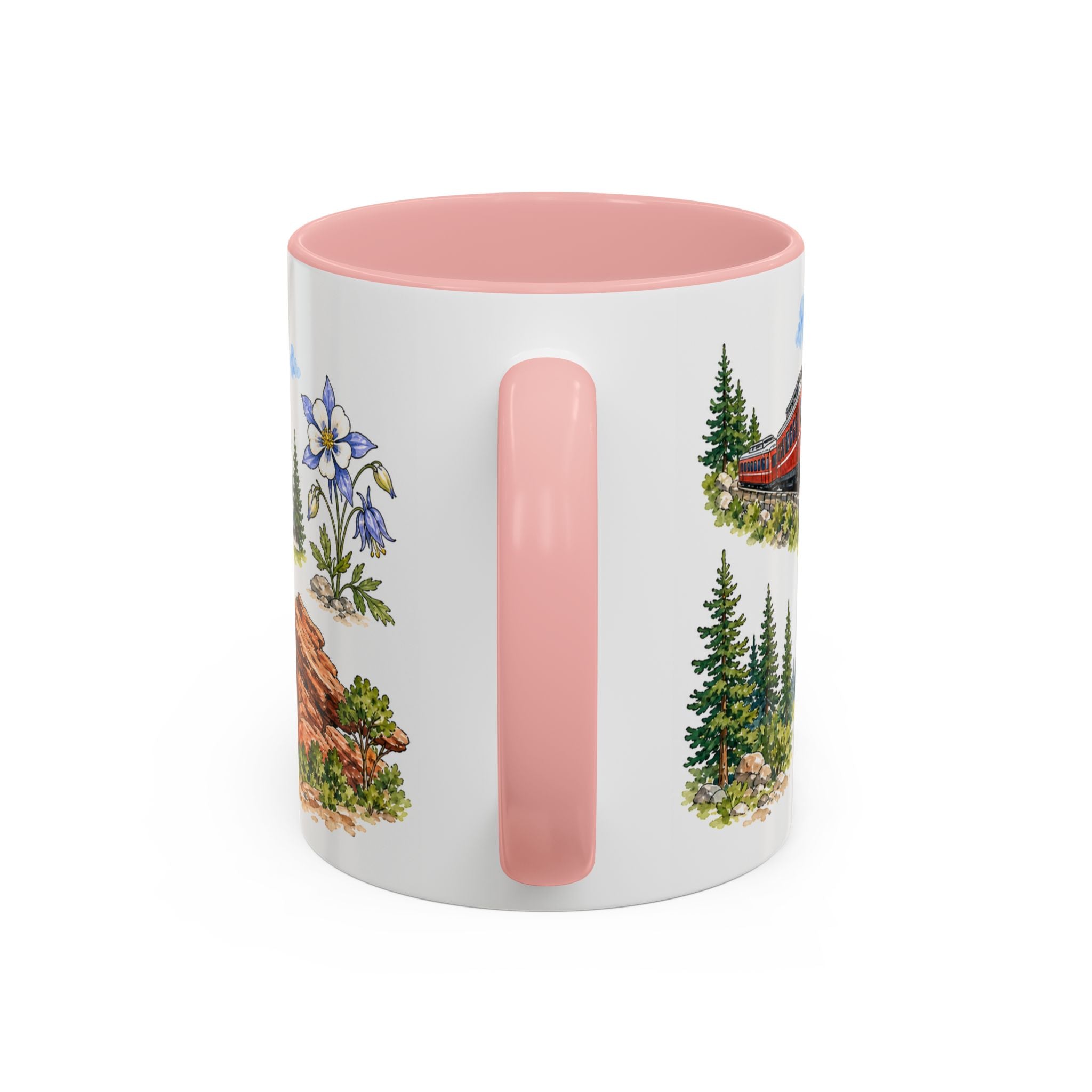 Colorado Springs Illustrated Travel Mug | City Souvenir Accent Coffee Mug | 11oz 15oz Ceramic Cup