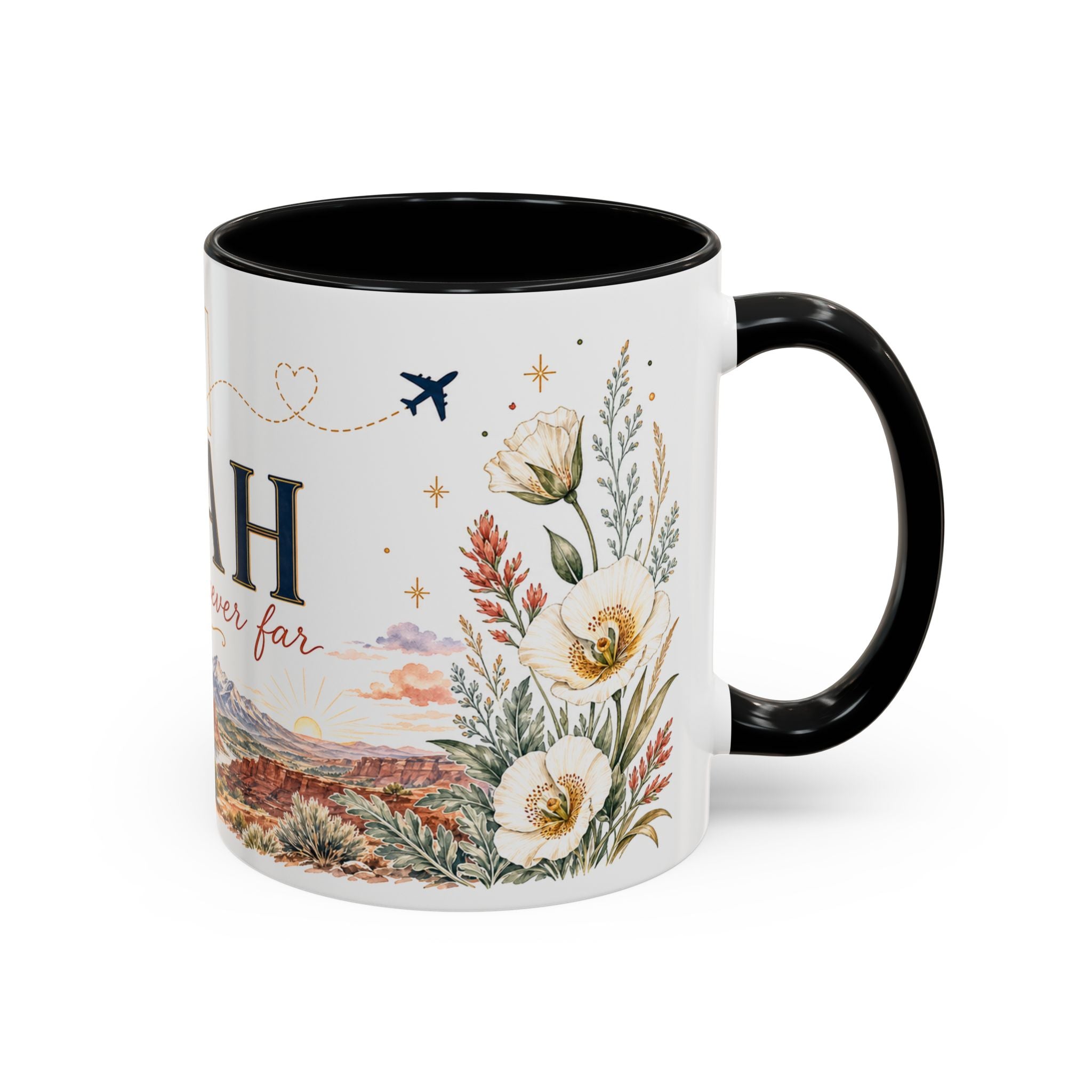 Utah Home State Mug | Moving Away Gift | Long Distance Friendship Coffee Cup | 11oz 15oz Accent Mug