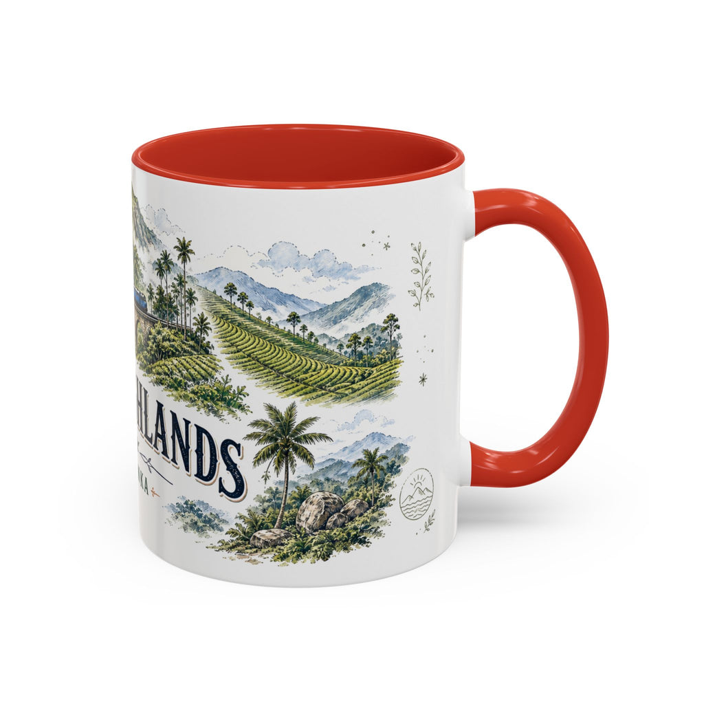 Ella Highlands Mug, Sri Lanka Travel Souvenir, Bucket List Gift, Accent Ceramic Coffee Mug 11oz 15oz