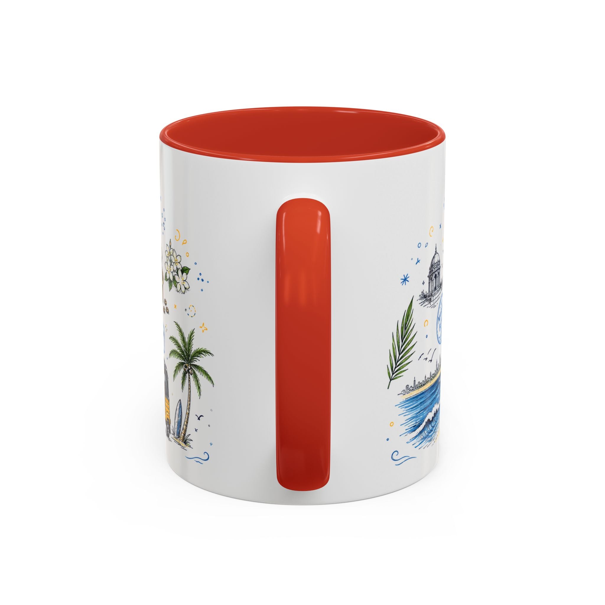 Chennai Coffee Mug | India Souvenir Travel Gift | Accent Color Ceramic 11oz 15oz