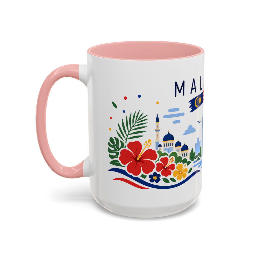 Malaysia Coffee Mug | Travel Souvenir Accent Mug | Country Gift Ceramic Cup 11oz 15oz