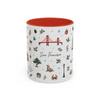 San Francisco Christmas Mug | Watercolor City Souvenir | Ceramic Coffee Cup