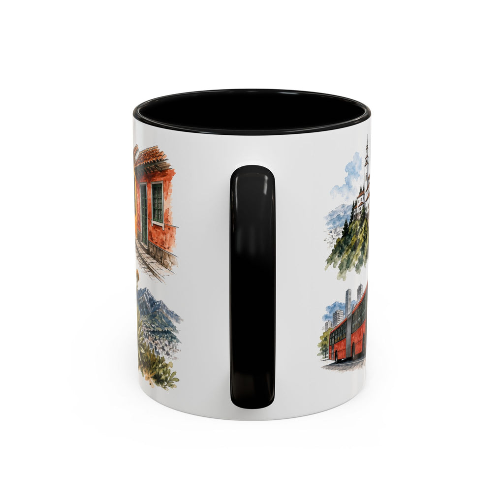 Bogota Coffee Mug | Colombia Travel Souvenir | Vintage Illustrated City Gift | 11 oz 15 oz Accent Mug