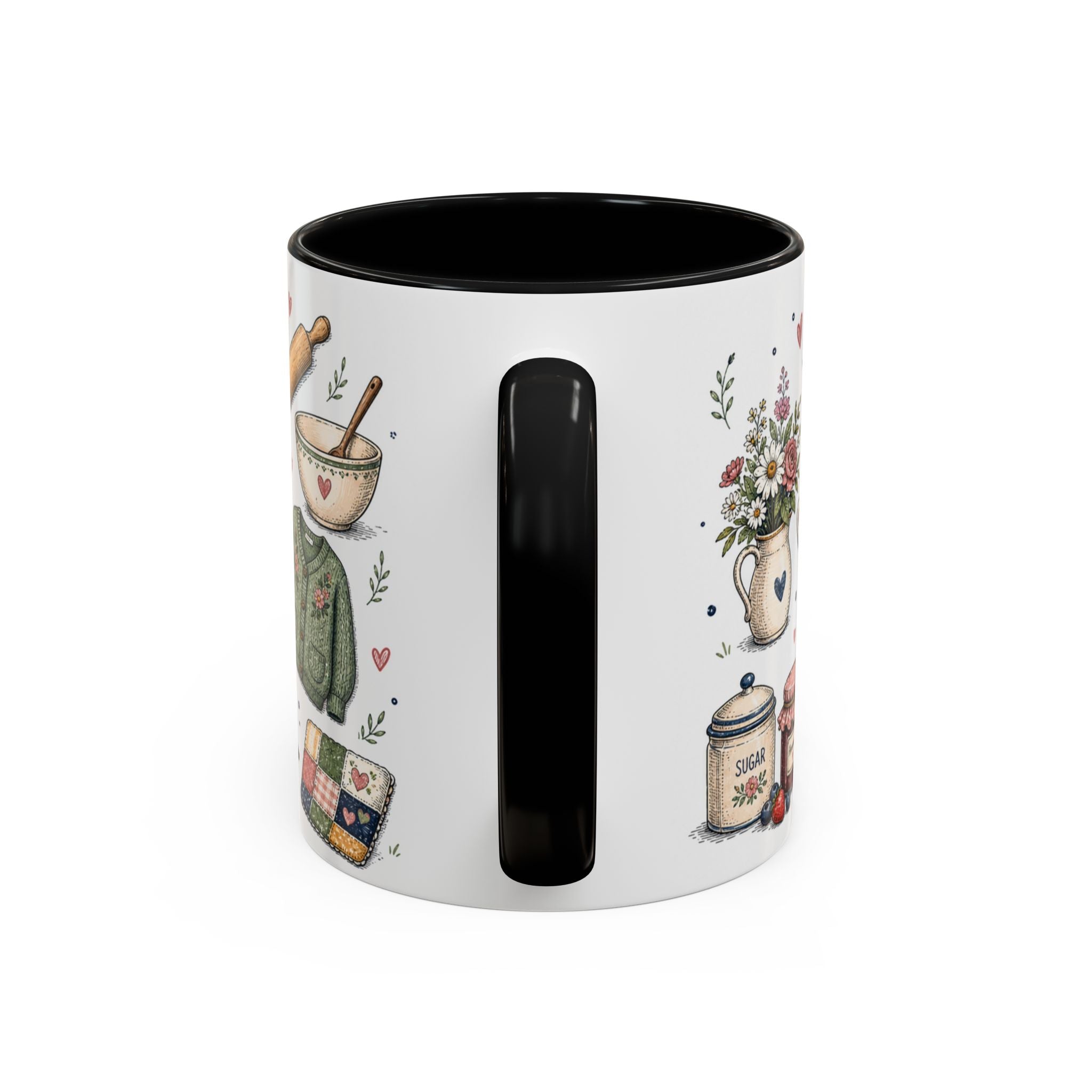 Grandma Makes Life Sweeter Coffee Mug | Gift From Grandkids | Accent Color Ceramic 11oz 15oz