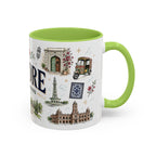 Lahore Coffee Mug | Pakistan Souvenir Travel Gift | Accent Color Ceramic 11oz 15oz