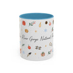 New River Gorge National Park Christmas Mug | Watercolor Travel Souvenir | Holiday Gift | Accent Ceramic Coffee Cup 11oz 15oz