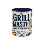 Grill Master Coffee Mug | Father's Day Gift for Dad | Accent Color Ceramic 11oz 15oz