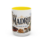 Madrid Coffee Mug | Spain Travel Souvenir | Vintage Illustrated City Gift | 11 oz 15 oz Accent Mug