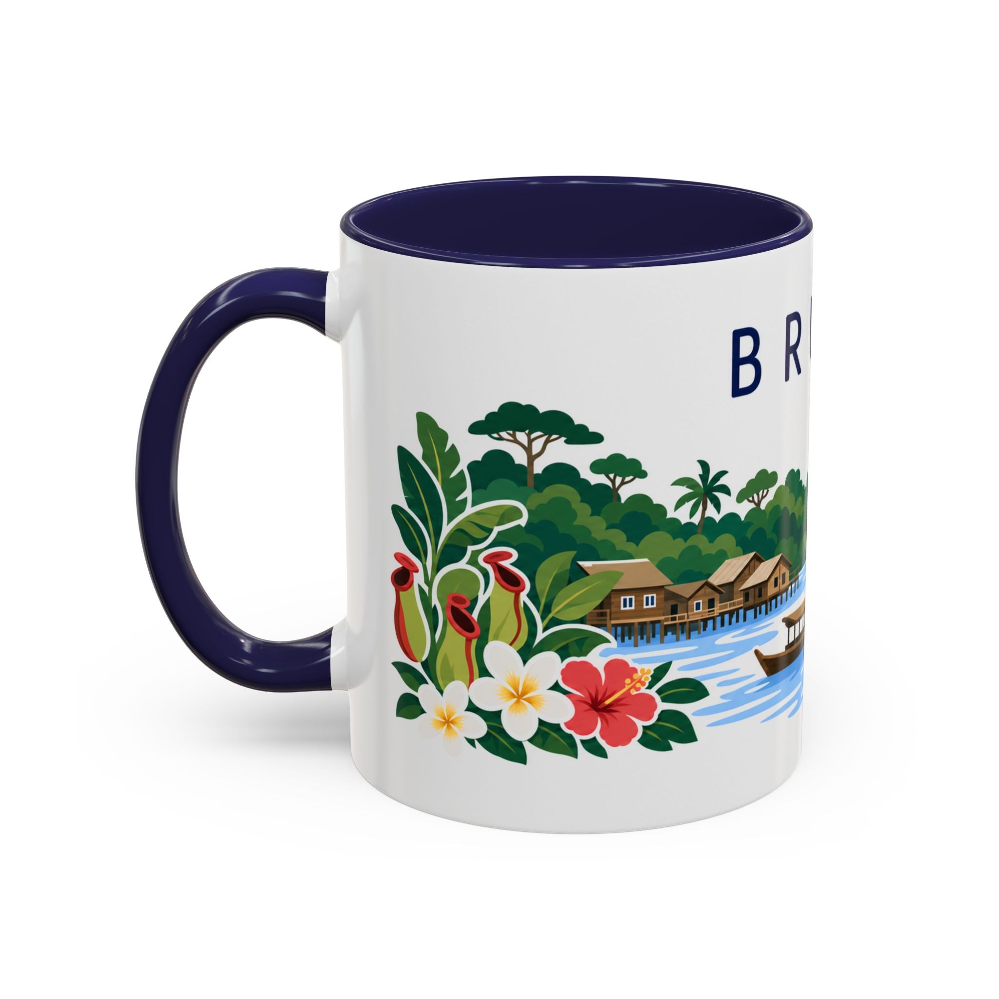Brunei Coffee Mug | Travel Souvenir Accent Mug | Country Gift Ceramic Cup 11oz 15oz